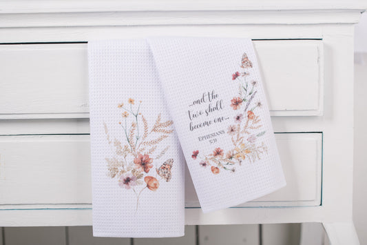 Botanical Scripture Tea Towel