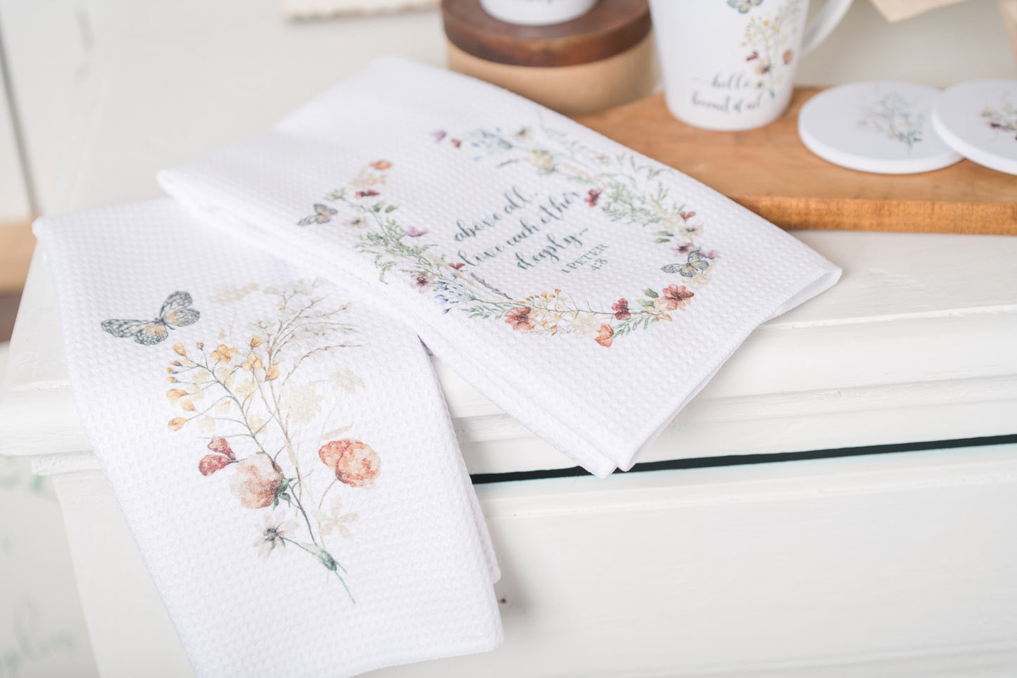 Botanical Scripture Tea Towel