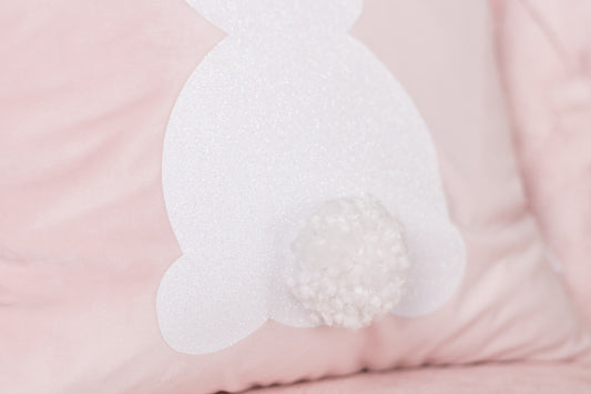 Bunny Tails Pink Pillow Cover
