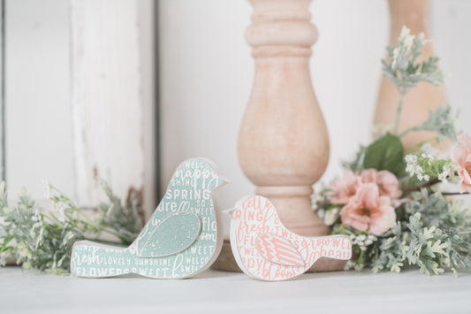 Spring Wooden Birds