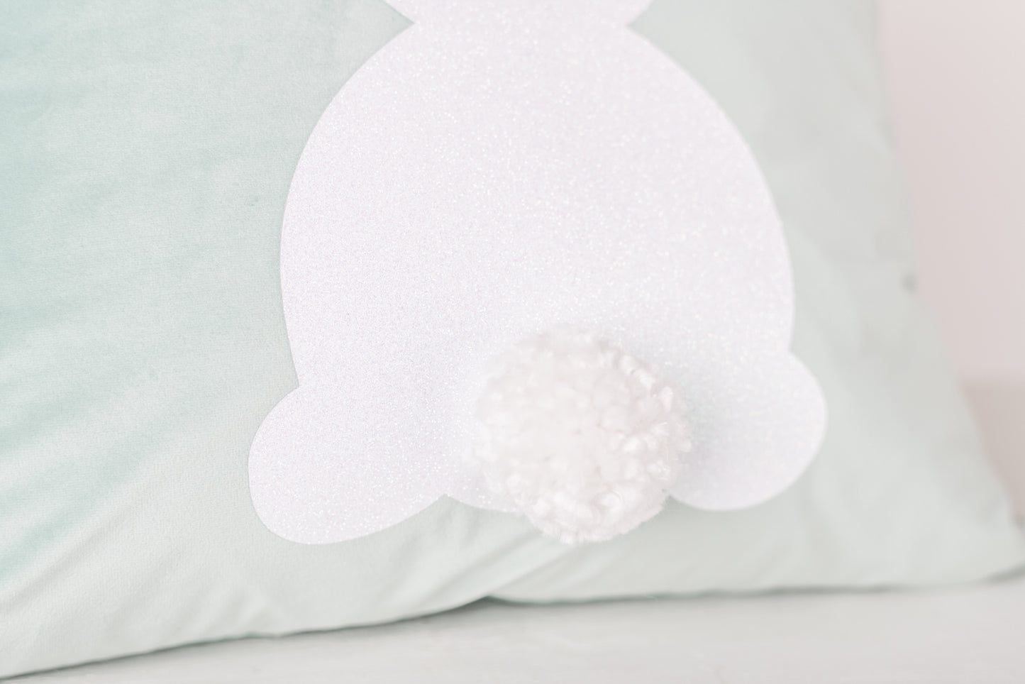 Bunny Tails Turquoise Pillow Cover