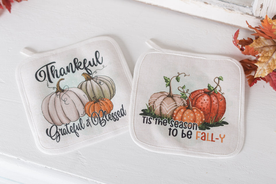 Whimsical Fall Pumpkin Pot Holders