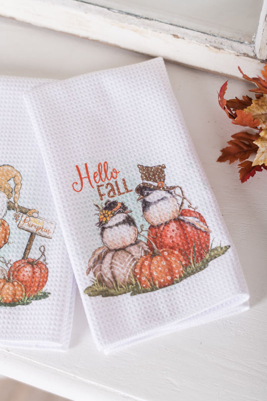 Whimsical Fall Tea Towels