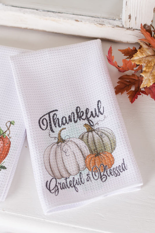 Whimsical Fall Pumpkin Tea Towels