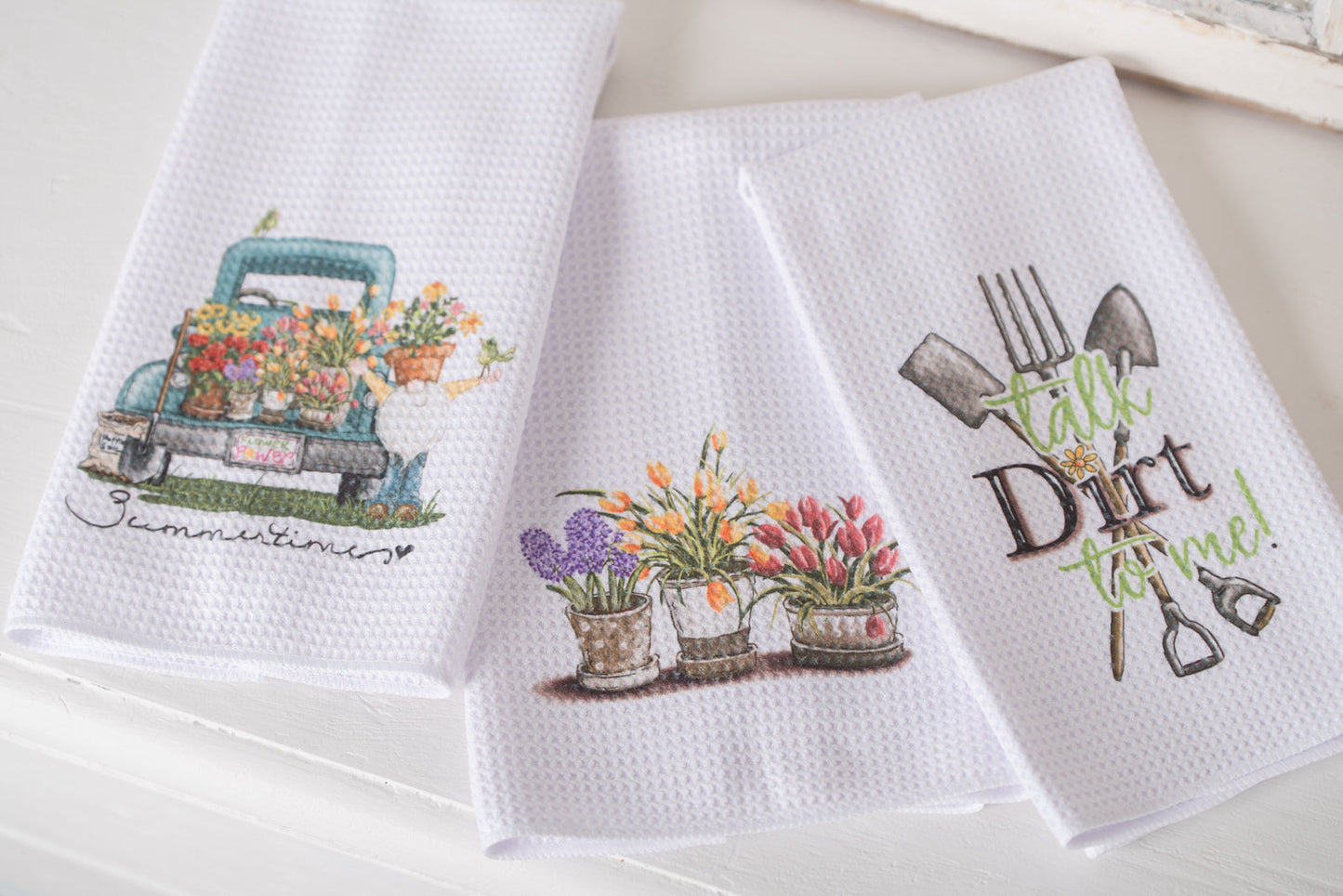 Whimsical Garden Tea Towels