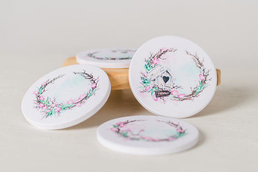 Spring Garden Wreath Coasters