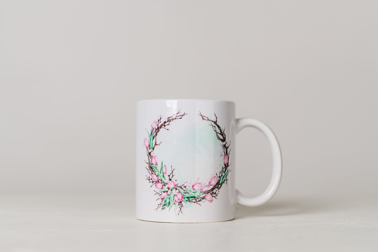Spring Garden Wreath Coffee Mugs