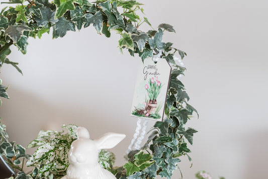 Spring Garden Decor Tag