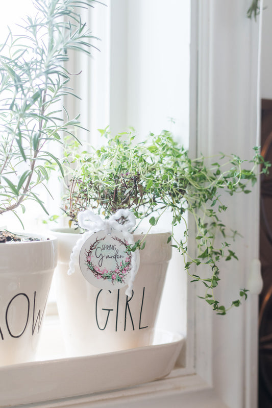 Spring Garden Decor Tag
