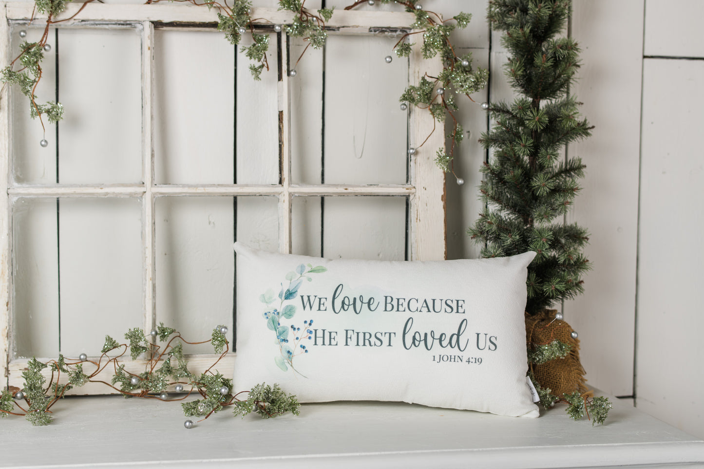 Winterberry "Loved" Pillow Cover