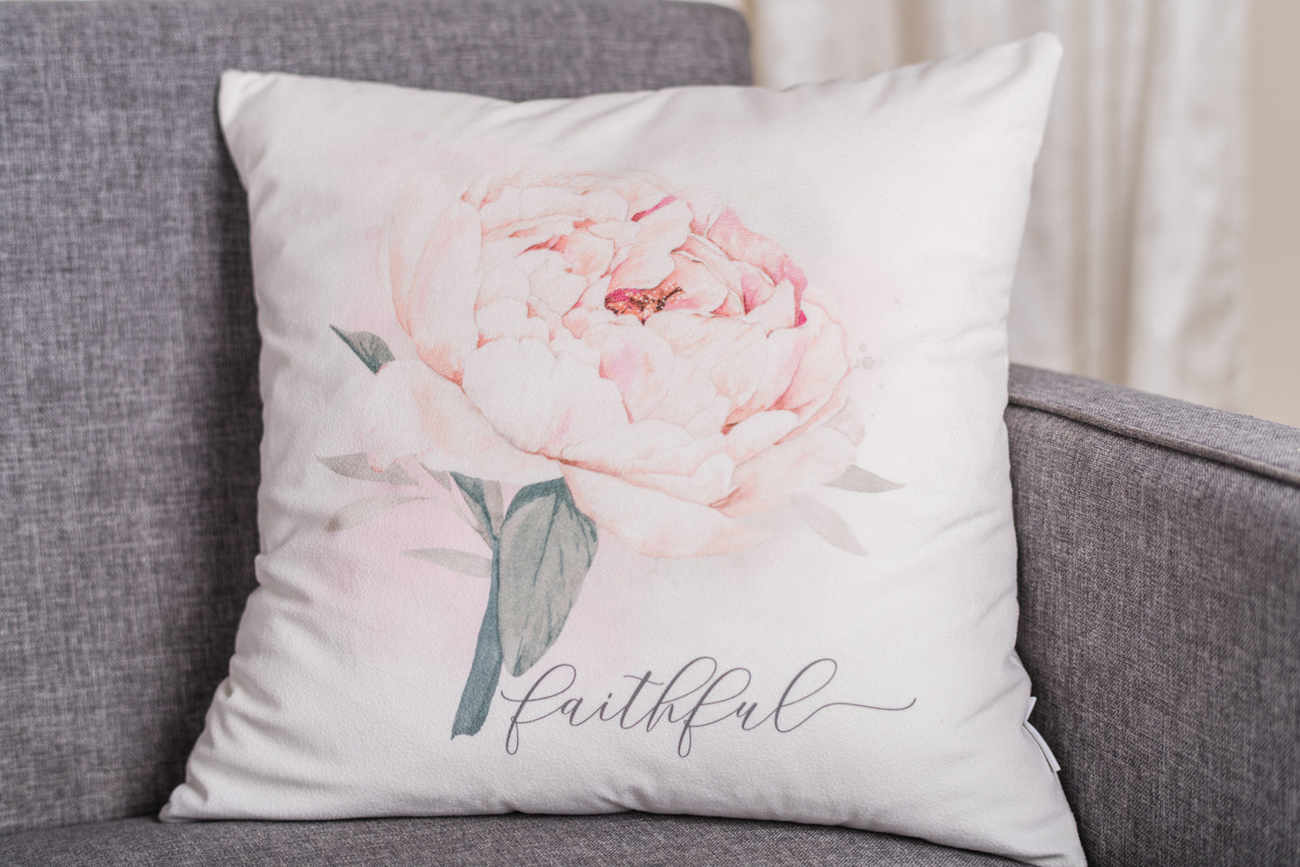 Loved "Faithfulness" Pillow Cover