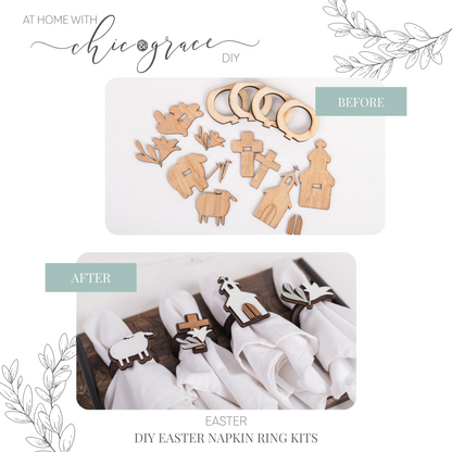 DIY Easter Napkin Ring Kit - He is Risen