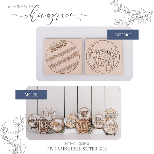 DIY Faith Shelf Sitter Kit - Christmas Hymns