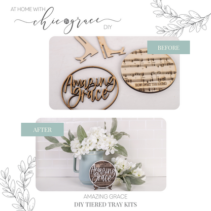 DIY Faith Shelf Sitter Kit - Amazing Grace