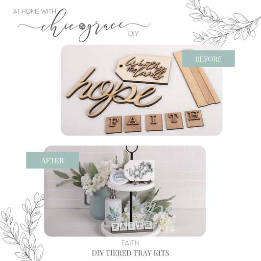 DIY Easter Tiered Tray Kit - Faith