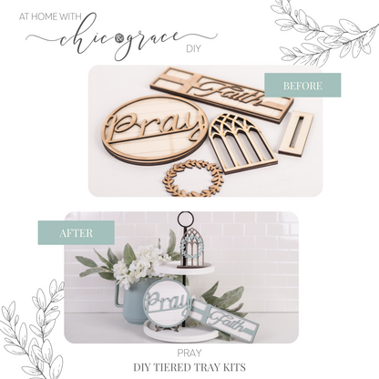 DIY Faith Tiered Tray Kit - Pray
