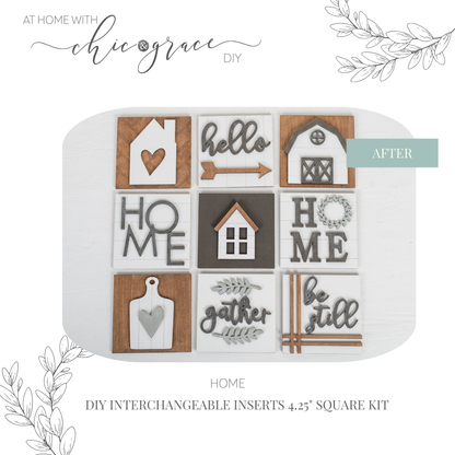 DIY Interchangeable Square 4.25" Kit - Home