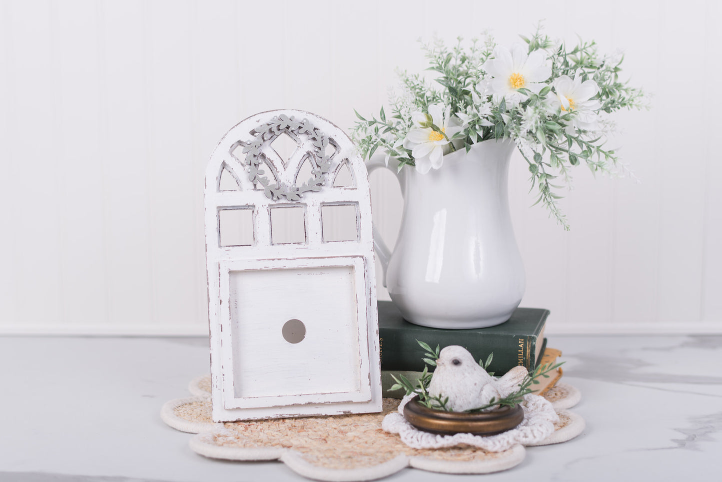 DIY arched window frame decor blank wood kit