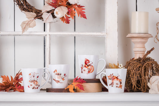 Autumn Blessings Latte Coffee Mugs