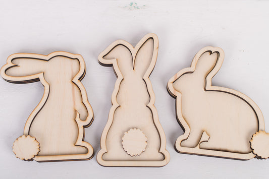 DIY Spring Shelf Sitter Kit - Bunny Trio