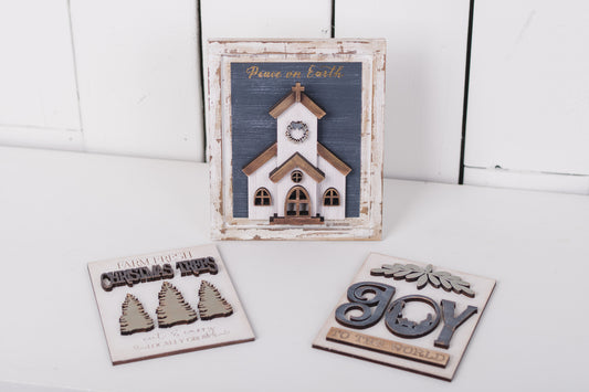Christmas DIY Church Sign Trio Kit - Interchangeable