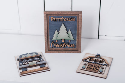 Christmas DIY Farmhouse Christmas Sign Trio Kit - Interchangeable