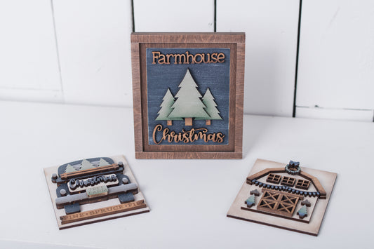 Christmas DIY Farmhouse Christmas Sign Trio Kit - Interchangeable