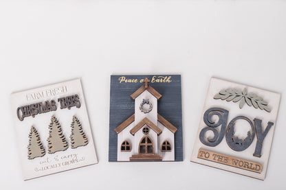 Christmas DIY Church Sign Trio Kit - Interchangeable
