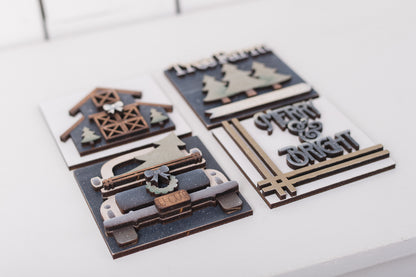 DIY Interchangeable Square 4.25" Kit - Farmhouse Christmas