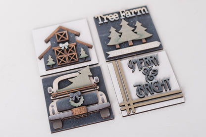 DIY Interchangeable Square 4.25" Kit - Farmhouse Christmas