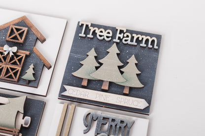 DIY Interchangeable Square 4.25" Kit - Farmhouse Christmas