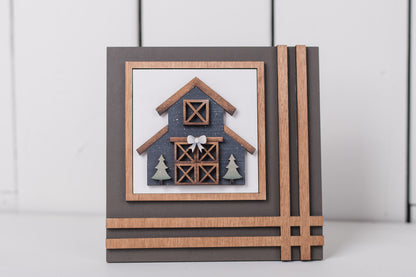 DIY Interchangeable Square 4.25" Kit - Farmhouse Christmas