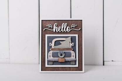DIY Interchangeable Square 4.25" Kit - Farmhouse Christmas