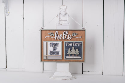 DIY Interchangeable Square 4.25" Kit - Farmhouse Christmas