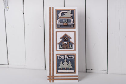 DIY Interchangeable Square 4.25" Kit - Farmhouse Christmas