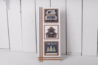 DIY Interchangeable Square 4.25" Kit - Farmhouse Christmas