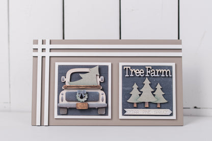 DIY Interchangeable Square 4.25" Kit - Farmhouse Christmas