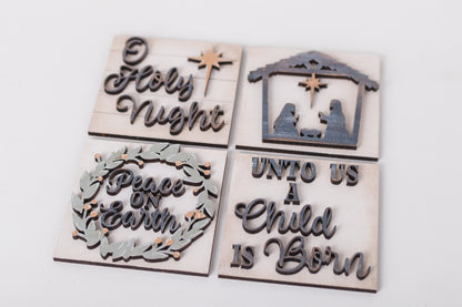 DIY Interchangeable Square 4.25" Kit - Oh Holy Night
