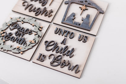 DIY Interchangeable Square 4.25" Kit - Oh Holy Night
