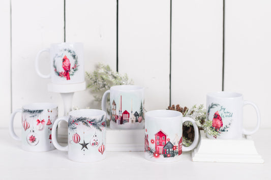 Classic Christmas Coffee Mugs