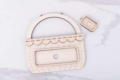 DIY wooden basket display for shelf or door hanger