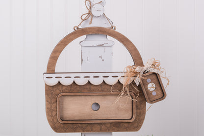 hanging basket decor base for interchangeable insert display