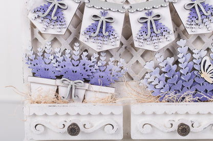 Spring lavender decor set for farmhouse display