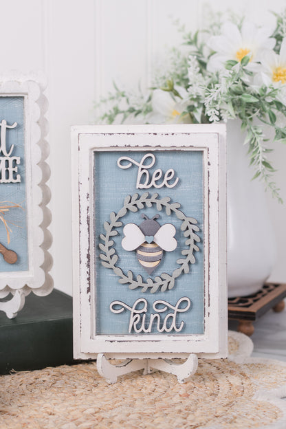 Bee Kind interchangeable farmhouse sign insert