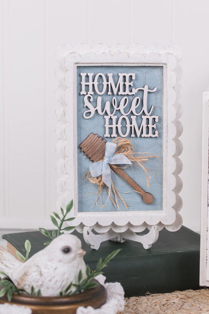 Home Sweet Home bee themed cottage decor insert