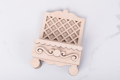 Cottage garden drawer base DIY wood kit unfinished