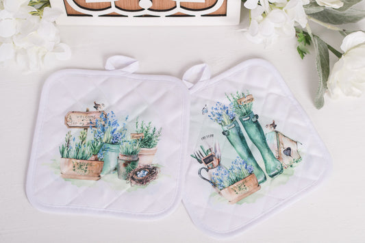 Country Garden Pot Holders