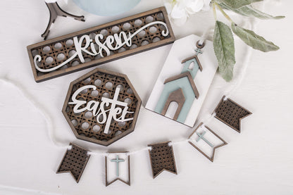DIY Easter Tiered Tray Kit - Rattan