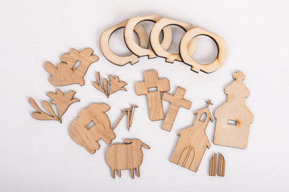 DIY Easter Napkin Ring Kit - He is Risen