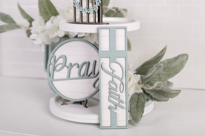 DIY Faith Tiered Tray Kit - Pray